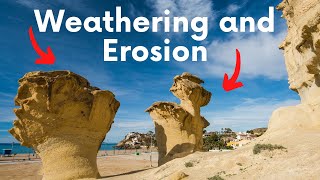 Difference between Weathering and Erosion [upl. by Lerraf]