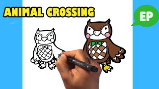 How to Draw Animal Crossing  New Horizons  Blathers [upl. by Ynetsed625]