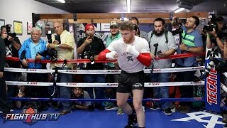 Watch Canelo Alvarezs hand speed amp footwork FULL SHADOW BOXING ROUTINE [upl. by Scibert812]