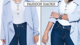 How To Instantly Fix Long Sleeves  No Sew [upl. by Ettenel]