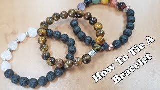 How To Tie A Bracelet Knot Jewelry Making Tutorial [upl. by Arreit]