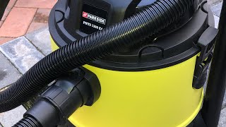 Parkside PNTS 1300 E4 wet dry vacuum cleaner unboxing and first look [upl. by Aicilak]