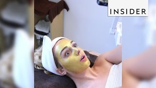 24 karat gold facial makes your skin feel like a million bucks [upl. by Qooraf]