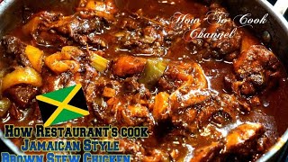 How Restaurant Make Jamaican Style Brown Stew Chicken [upl. by Leah]