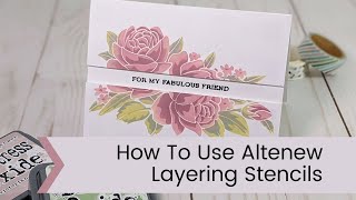 How To Use Altenew Layering Stencils [upl. by Schapira]