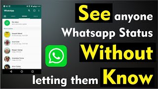 How to view whatsapp status without letting them know  See whatsapp status secretly [upl. by Donaldson]