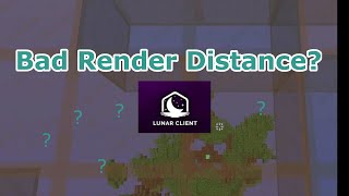 Lunar Client Render Distance FIXED [upl. by Rakso]