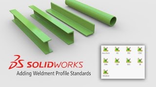 Solidworks  Adding Weldment Profile Standards Standart Profilleri Yükleme [upl. by Keene]