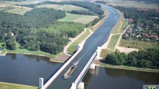 The Stunning Magdeburg Water Bridge  Germany [upl. by Drol]