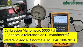 Calibración Manómetro 5000 psi con bomba Fluke [upl. by Kella]