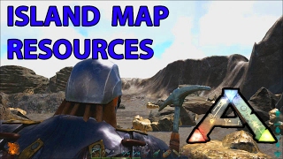 Island Map Resource Locations Silica Pearls Oil Metal Obsidian Ark Survival Evolved [upl. by Slayton]