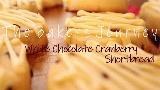 White Chocolate Cranberry Shortbread Cookies Recipe [upl. by Nordine]