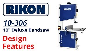 RIKON Model 10306 10″ Deluxe Bandsaw Features [upl. by Lebiralc]