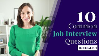 10 Common Job Interview Questions and Answers Job Interviews in English [upl. by Sualakcin763]