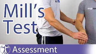 Mills Test  Lateral Epicondylitis or Tennis Elbow [upl. by Corrine64]