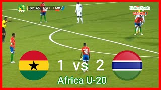 Africa U20 Ghana vs Gambia 1  2 Goals and Highlights [upl. by Thirion]