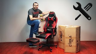 CYROLA gaming chair assembly video INSTRUCTIONS [upl. by Nerret]