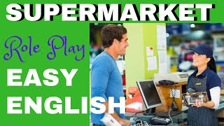 How to Speak with a 🛒 Supermarket Cashier  English Conversation Practice [upl. by Martineau]