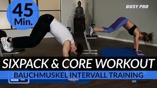 45 Min Sixpack amp Core Abs Intervall Workout I Intensives Zirkeltraining by Dr Daniel Gärtner © [upl. by Etnuhs]