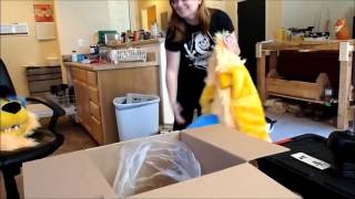 Fursuit Unboxing and First Suit Up [upl. by Norrek]