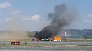 Stunt plane crashes during air show [upl. by Yawnoc]