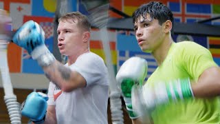 Training Camp Day 1 Sparring at Canelo Álvarezs Gym  Ryan Garcia Vlogs [upl. by Egiarc]