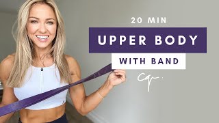 20 Min UPPER BODY WORKOUT at Home with Resistance Band [upl. by Aokek566]