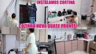 ORGANIZANDO A COZINHA NOVA  TEMOS CORTINAS Juliane Jocoski [upl. by Kalb]