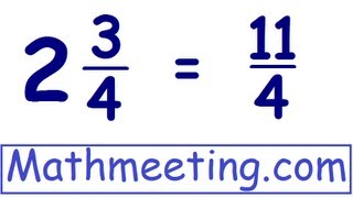 Mixed numbers to improper fractions [upl. by Balas687]