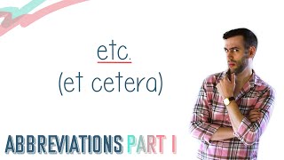 HOW TO USE quotET CETERAquot ETC  English Lesson [upl. by Yorgen]