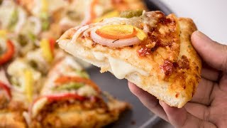 Cheese Burst Pizza Recipe  Homemade Dominos Restaurant Style  CookingShooking [upl. by Anaehs]