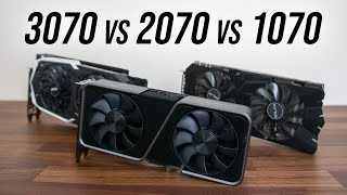 RTX 3070 vs RTX 2070 vs GTX 1070  3 Generation GPU Comparison [upl. by Feeley933]