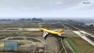 GTA V How To Get To The Airport amp Fly A JUMBO JET INCLUDING CRASHES [upl. by Eaned666]