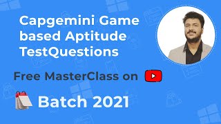 Capgemini Game based Aptitude Test Questions for 2021 [upl. by Yraht]