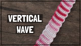 Vertical Wave Friendship Bracelet Tutorial CC [upl. by Cocks854]