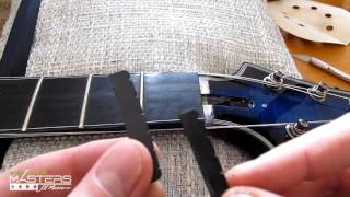 Guitar Nut Replacement Guide How to Install Black TUSQ Nut [upl. by Adriena]