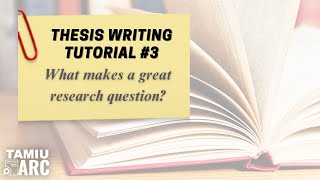 Formulating a Research Question [upl. by Uta232]