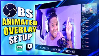 OBS Studio ANIMATED Overlay Setup Full Tutorial Guide for Beginners [upl. by Yanahs]