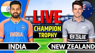 India vs New Zealand Match 12  Live Cricket Match Today  IND vs NZ  Champions Trophy Last 40 Ov [upl. by Doner64]