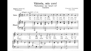 Vittoria mio core G Carissimi  C Major Piano Accompaniment [upl. by Ydiarf]