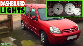 Citroen Berlingo Dashboard Warning Lights Overview [upl. by Hajile]