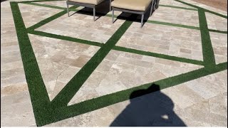 How To lay Travertine pavers with grass [upl. by Liza]