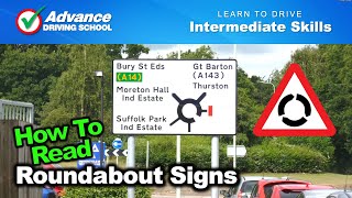 How To Read Roundabout Signs  Learn to drive Intermediate skills [upl. by Niras]