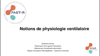 Notions de physiologie respiratoire [upl. by Ahiel]