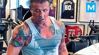 Sylvester Stallone Workouts for Creed amp Rambo  Muscle Madness [upl. by Eilegna]