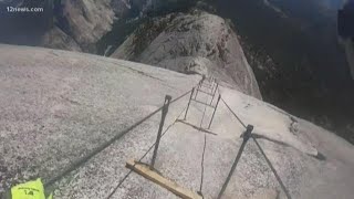 Arizona hiker dies after falling from Yosemites Half Dome trail [upl. by Dibb]