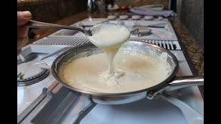 How to Make Basic White Sauce  Cream Sauce at its Simplest [upl. by Ynelram]