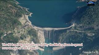 Bhakra Nangal Dam  Himachal Pradesh  Google Earth [upl. by Glenn817]