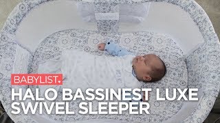 HALO Bassinest Swivel Sleeper Review  Babylist [upl. by Nahgam]