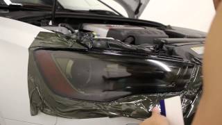 HOW TO Tint  Smoke Headlights using vinyl overlays  DIY [upl. by Shirah]